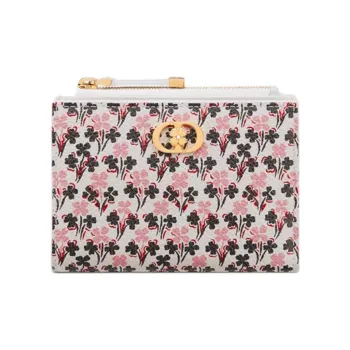 DIOR Caro Calfskin Wallet Women's White