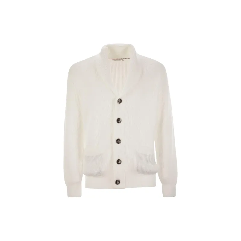 Brunello Cucinelli Shawl Lapel Knitted Cardigan-0