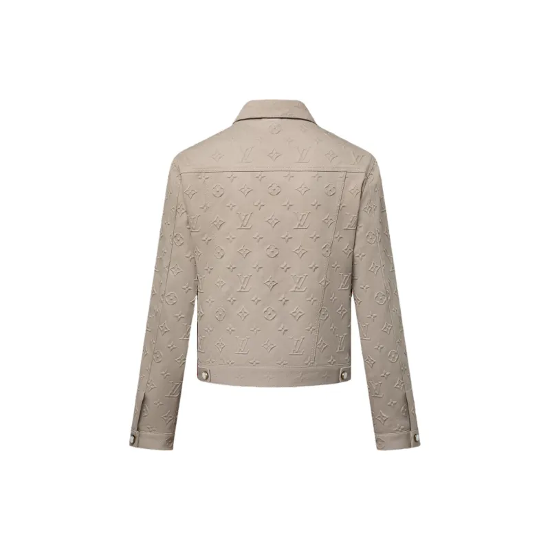 LOUIS VUITTON Monogram Embossed Denim Jacket-1