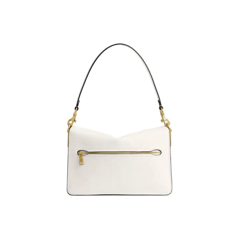 COACH Tabby Cow Leather Shoulder Bag Women's Chalk White-2