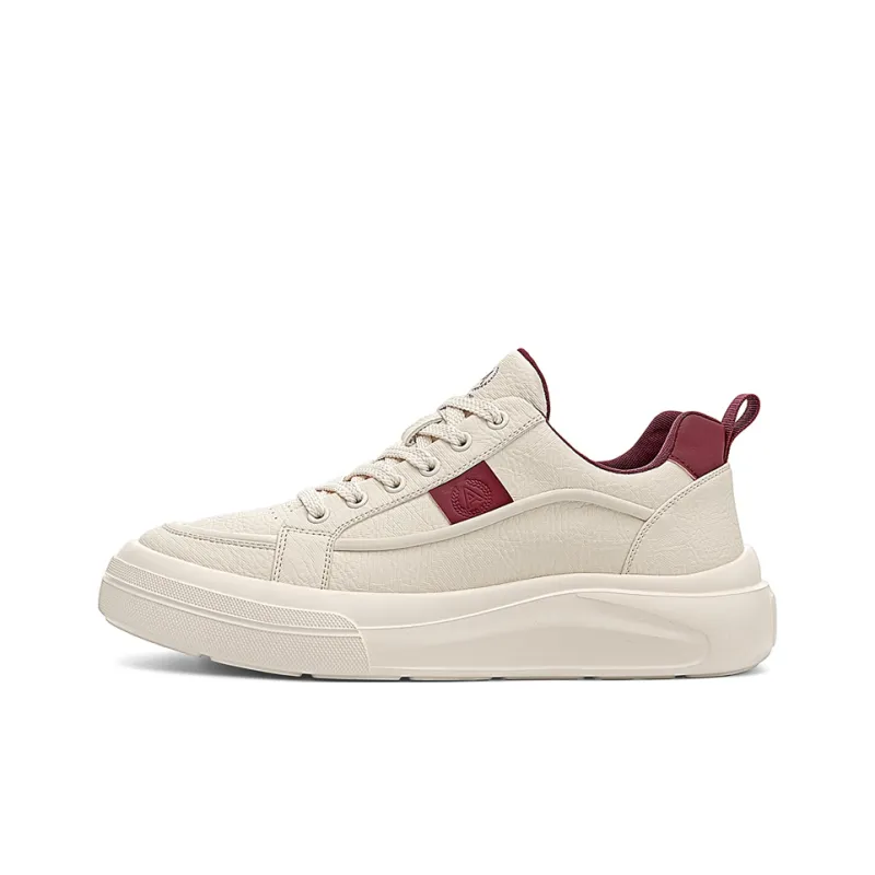 AOKANG Air Force One Series Skateboard Shoes Men Low Top Beige Green, White Red-8