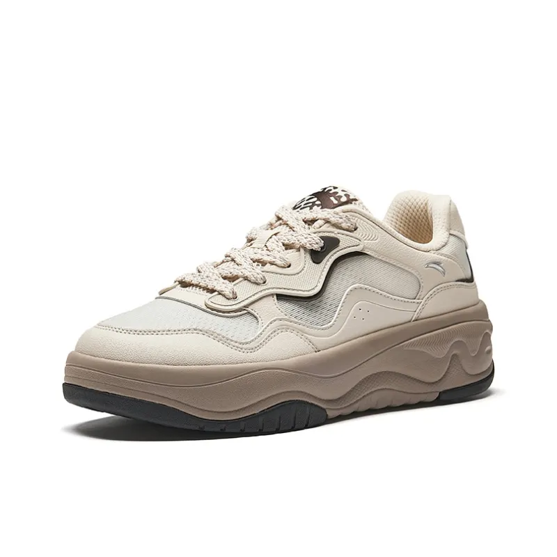 Anta Non-slip Breathable And Wear-resistant Low-Top Skateboard Shoes Men's Chalk Gray-1
