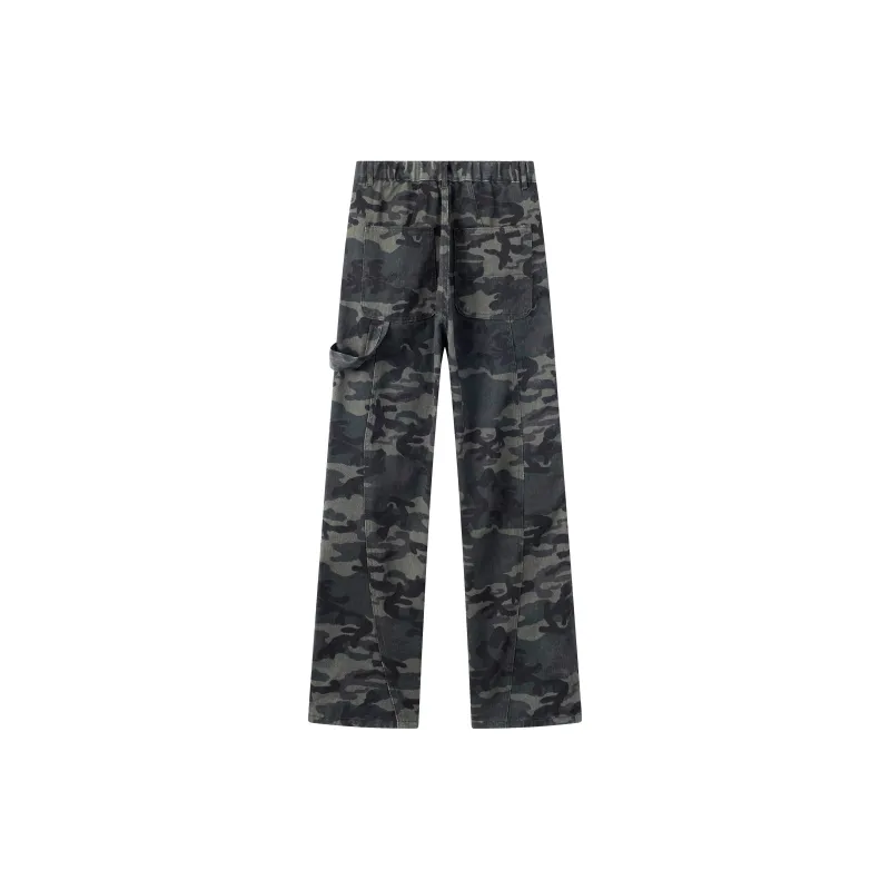 P8H9 Casual Pants Unisex Army Green-1