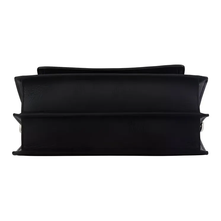 MCM Patricia Visetos Cow Leather Handbag Shoulder Bag Crossbody Bag Regular Women's Black-5
