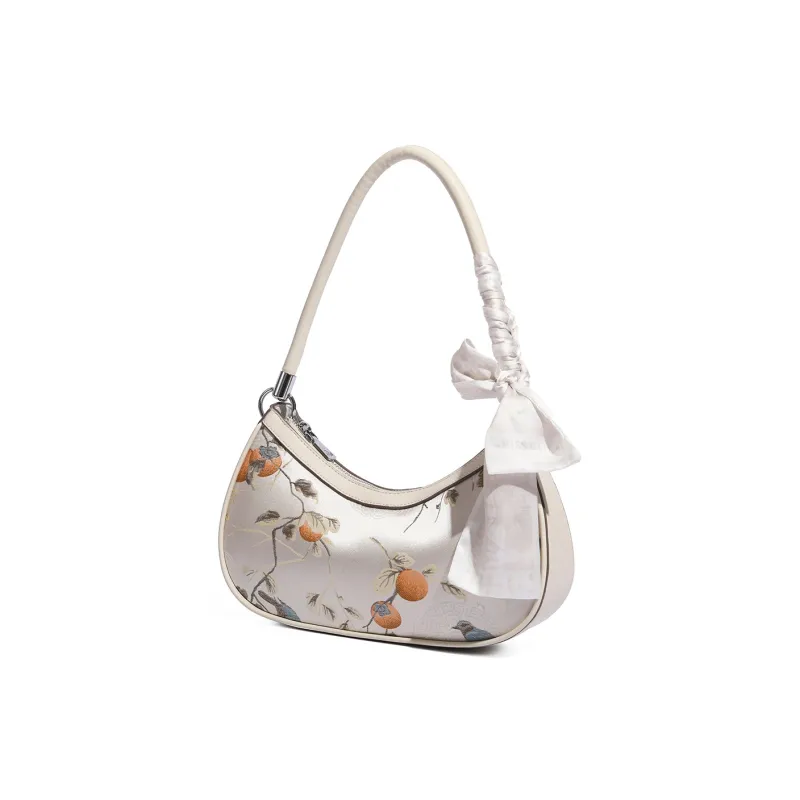 MISS GAIL Synthetic Leather Shoulder Bag Women's Ecru-2
