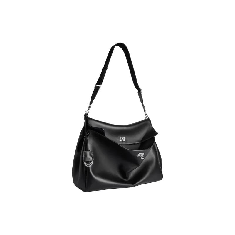 Balenciaga Calfskin Shoulder Bag Men's Black-2