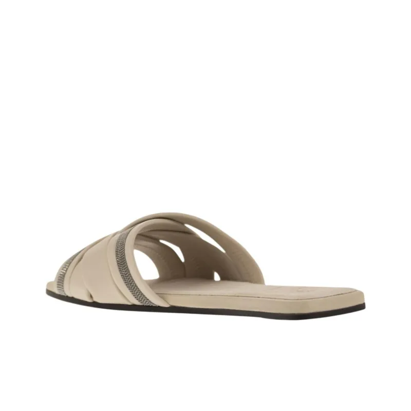 Brunello Cucinelli Beaded Slip On Sandals Women's-3
