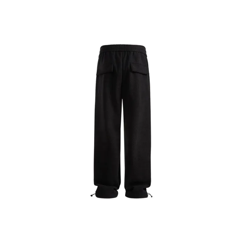 REDCHARCOAL Knitted Sports Pants Men's Black-1