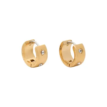 Kate Spade Set In Stone Chunky Huggies Earrings