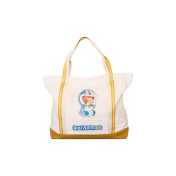 VICTOR Doraemon Collaboration PU Tote Bag Shopping Bag Handbag Shoulder Bag Regular Unisex White