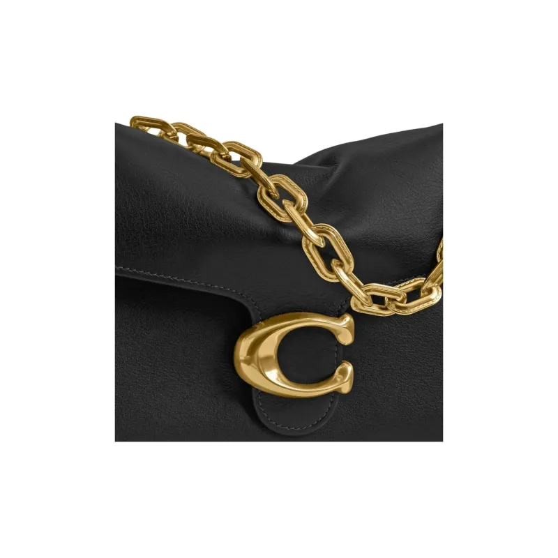 COACH ChainTabby Cow Leather Portable Crossbody Bag, Shoulder Bag Medium Size Women's Black-4