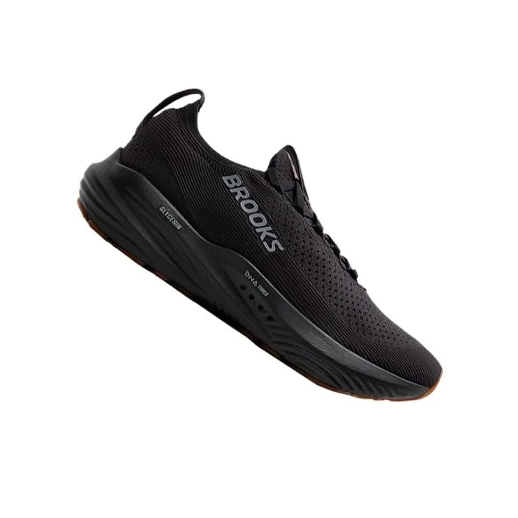Brooks Cushioned Wear-Resistant Coverage Low-Top Running Shoes Unisex Black-1