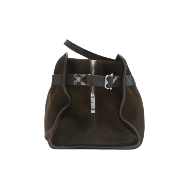 Burberry Calfskin Travel Bag Men's Brown-1