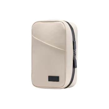 Boniu PU Storage Bag Unisex Beige/Gray/Black/Purple