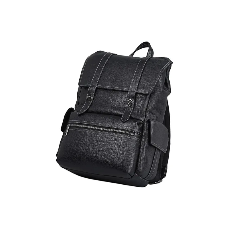 ROBERTA DI CAMERINO Cow Leather Backpack Regular Men's Black-2