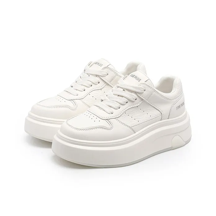 FIVE PLUS Anti Slip Wear Resistant Low Top Skateboard Shoes Women's Ecru-2