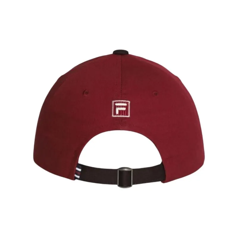 FILA 100% Cotton Baseball Caps Unisex Red-3