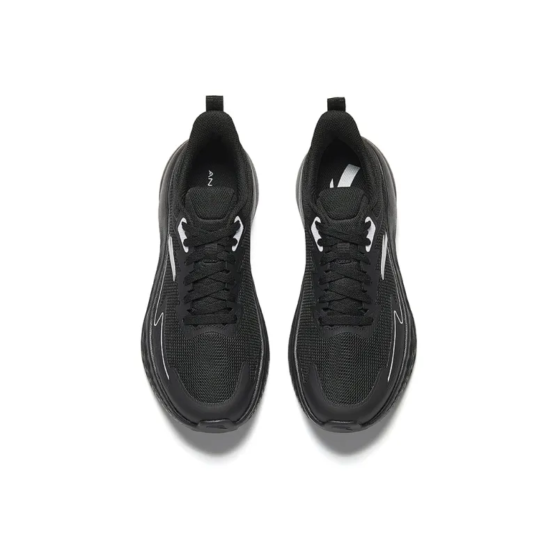 Anta Slip-Resistant Breathable Coverage Low-Top Casual Running Shoes Men's Basic Black-2
