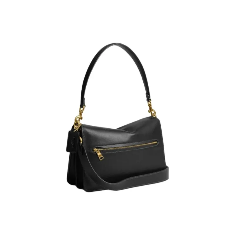 COACH ChainTabby Cow Leather Portable Crossbody Bag, Shoulder Bag Medium Size Women's Black-1