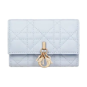 DIOR My Dior Lambskin Wallet Women's Light Blue
