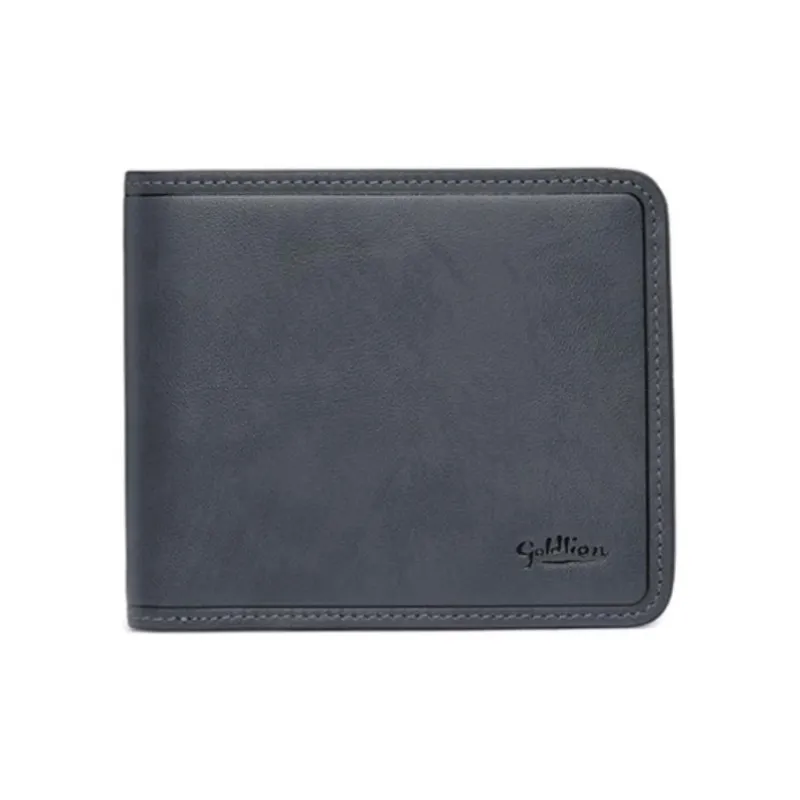 GOLDLION Cow Leather Wallet Women's Gray-0