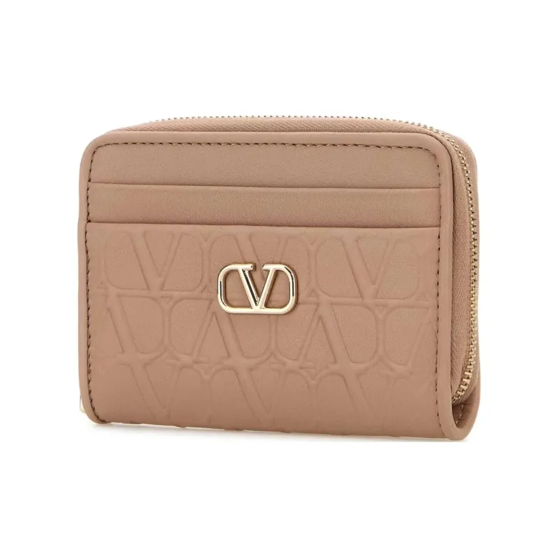 Valentino GARAVANI Leather Wallet Women's Pink-1