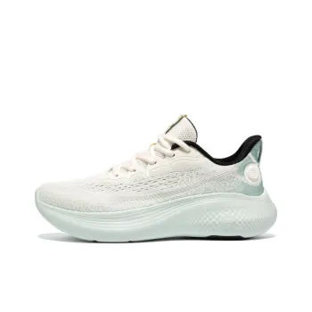 361° Anti Slip And Wear Resistant Height Increasing Low Top Sprint Running Shoes Men's White Green