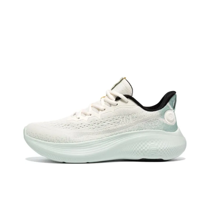 361° Anti-Slip And Wear-Resistant Height Increasing Low-Top Sprint Running Shoes Men's White Green-0