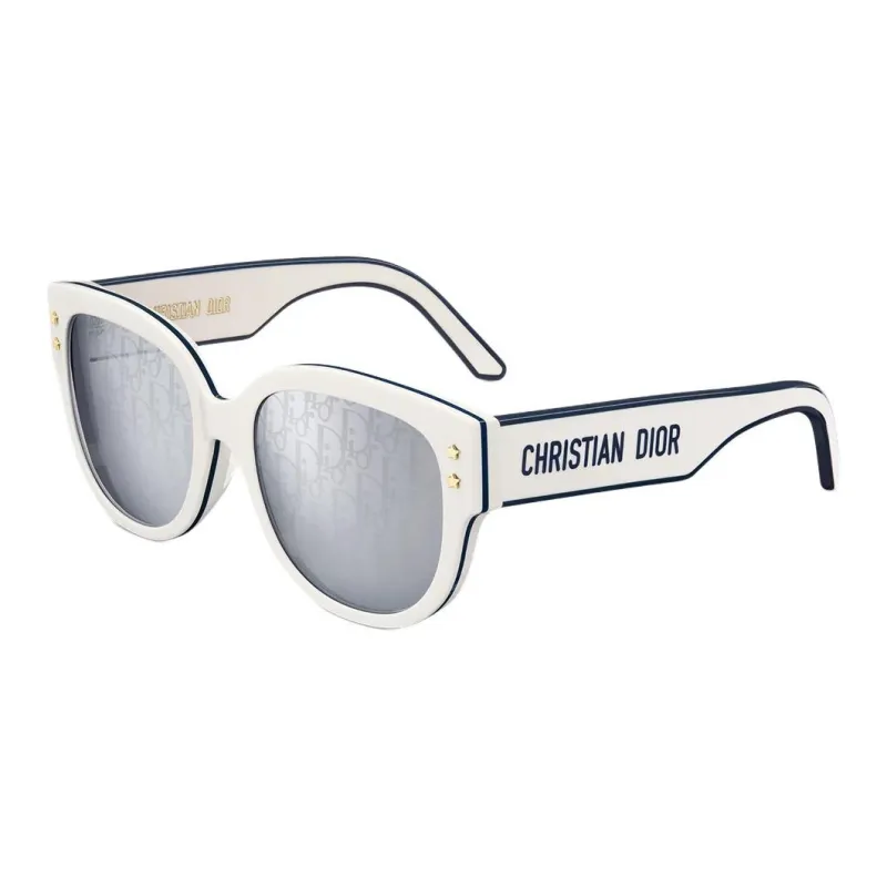 DIOR Acetate Square Sunglasses Women's White-0