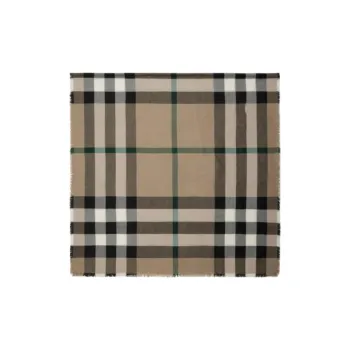 Burberry Silk Knit Scarves Unisex Brown