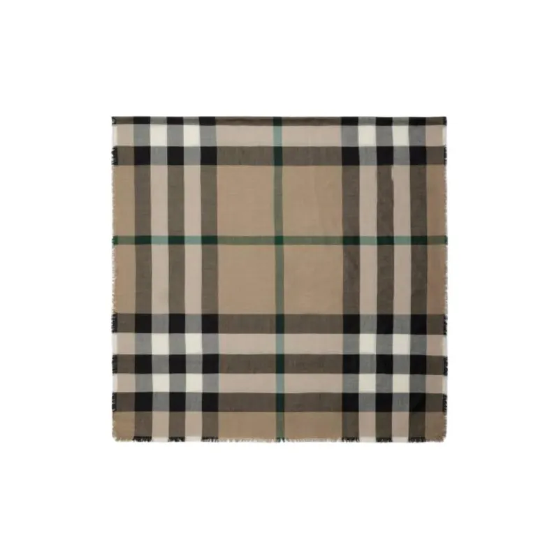 Burberry Silk Knit Scarves Unisex Brown-0