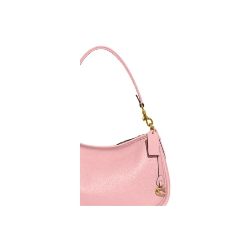 COACH Cary Soft Pebbled Leather Shoulder Bag, Crossbody Bag, Handbag Tubas Women's Pink-4
