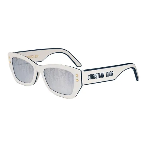 DIOR Acetate Square Sunglasses Women's White