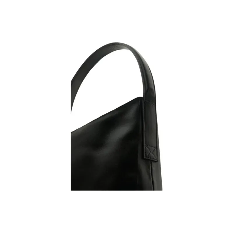 INES DE LA FRESSANGE Smooth Calf Leather Tote Bag, Shopping Bag, Shoulder Bag Medium Size Women's Black-2