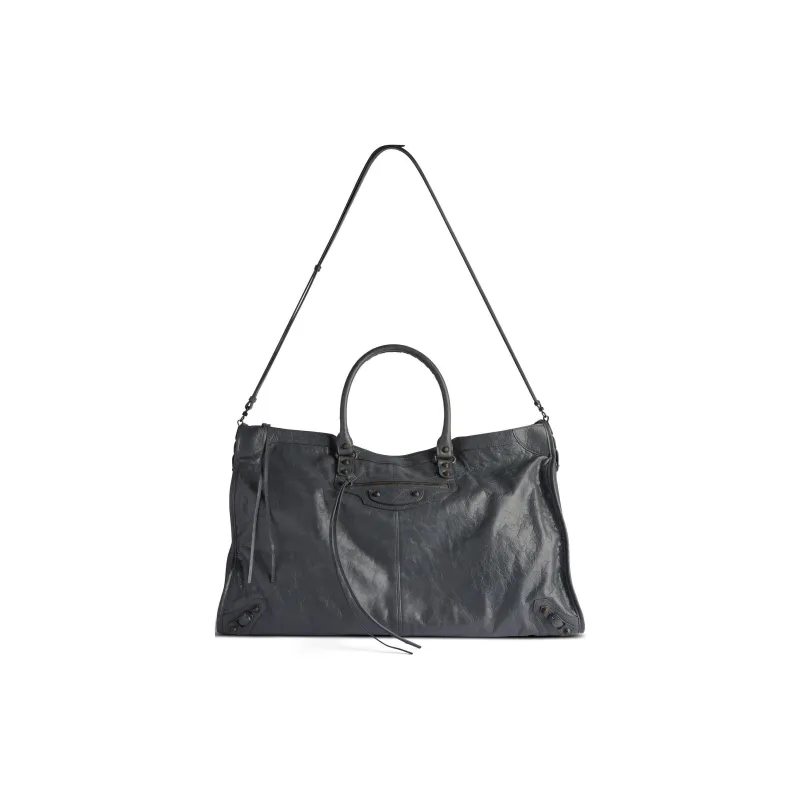 Balenciaga Lambskin One Shoulder Crossbody Handbag, Travel Bag Men's Volcanic Rock-1