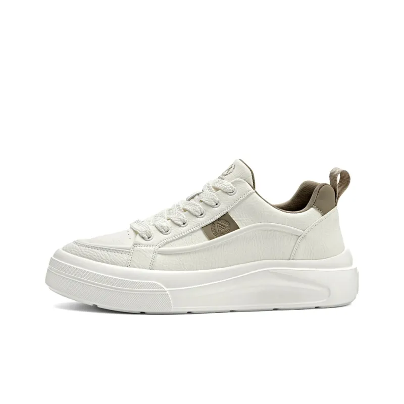 AOKANG Air Force One Series Skateboard Shoes Men Low Top Beige Green, White Red-1