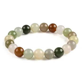 TAMINA Bracelets Pale Greenish White Jade Unisex