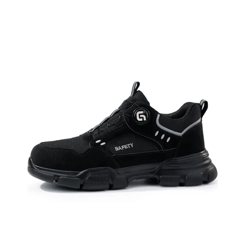 Blue Gull Shield Cushioned Wear-Resistant Lightweight Low-Top Outdoor Shoes Unisex Black-0