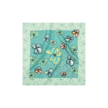 Eucalyptus Ornamentation Silk Scarves Women's
