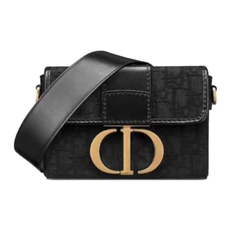 DIOR 30 Montaigne Jacquard Shoulder Bag Crossbody Bag Women's Black-0