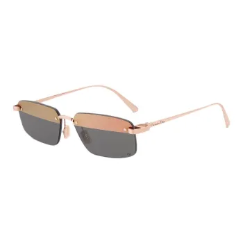 DIOR Metal Square Sunglasses Women's Rose Gold