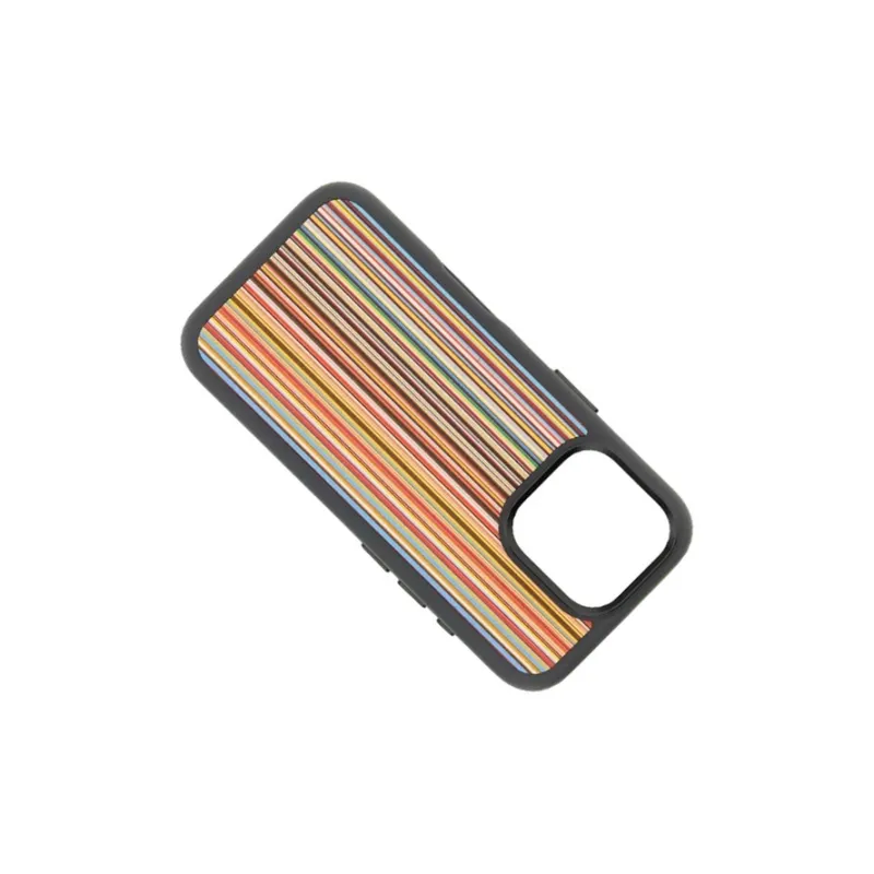 Paul Smith Calfskin/Polycarbonate/Microfiber/Magnet Material Iconic Stripes Phone Cases Compatible With IPhone 16 Pro-2
