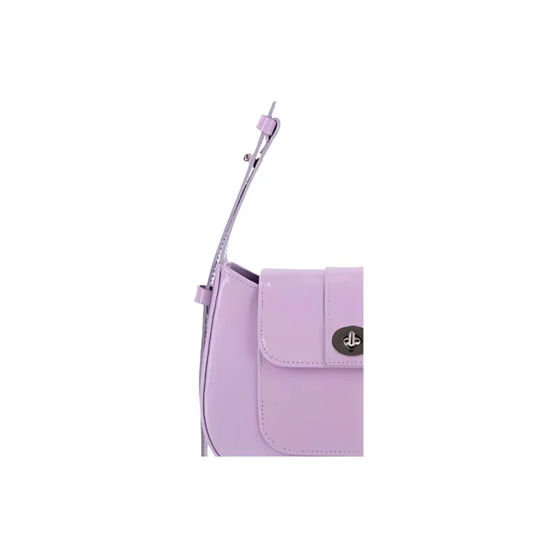 ALICE MARTHA Pure Vegan Leather Shoulder Bag Women's Light Purple-1