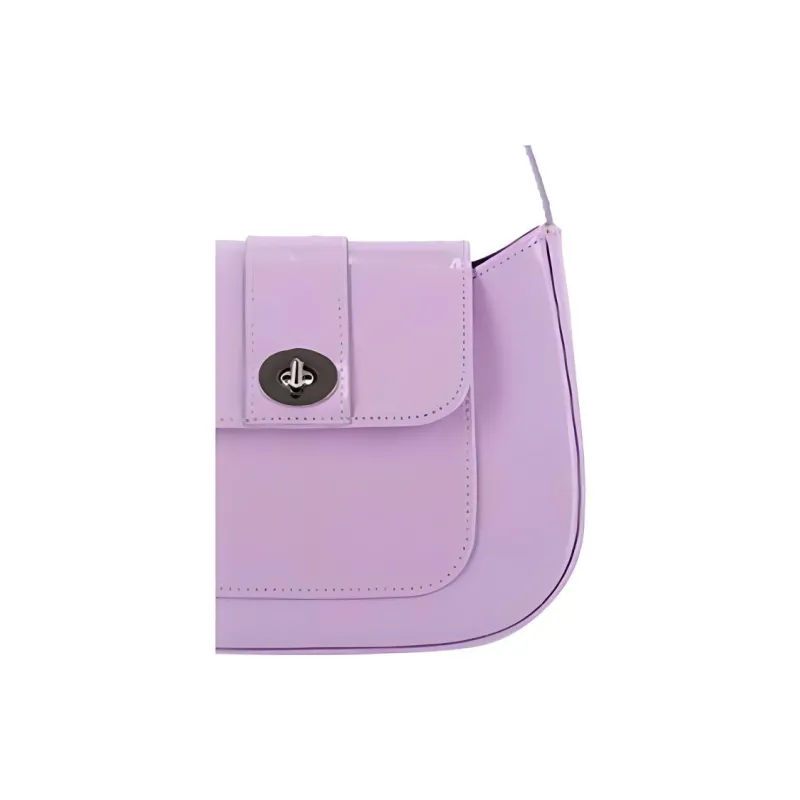 ALICE MARTHA Pure Vegan Leather Shoulder Bag Women's Light Purple-2