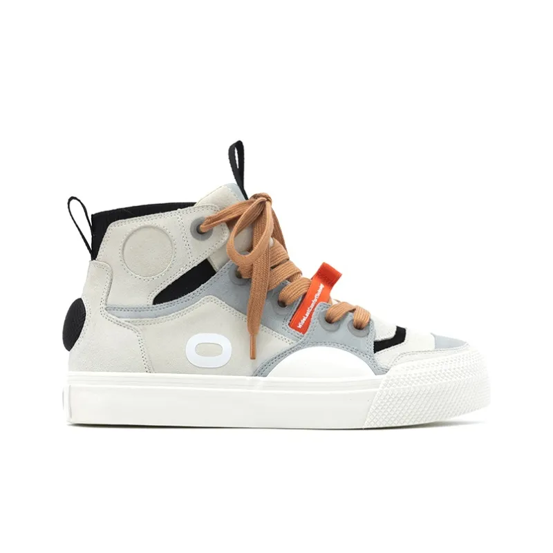 OETZI Ice Man Oz High Top Skateboard Shoes Unisex Light Gray-1