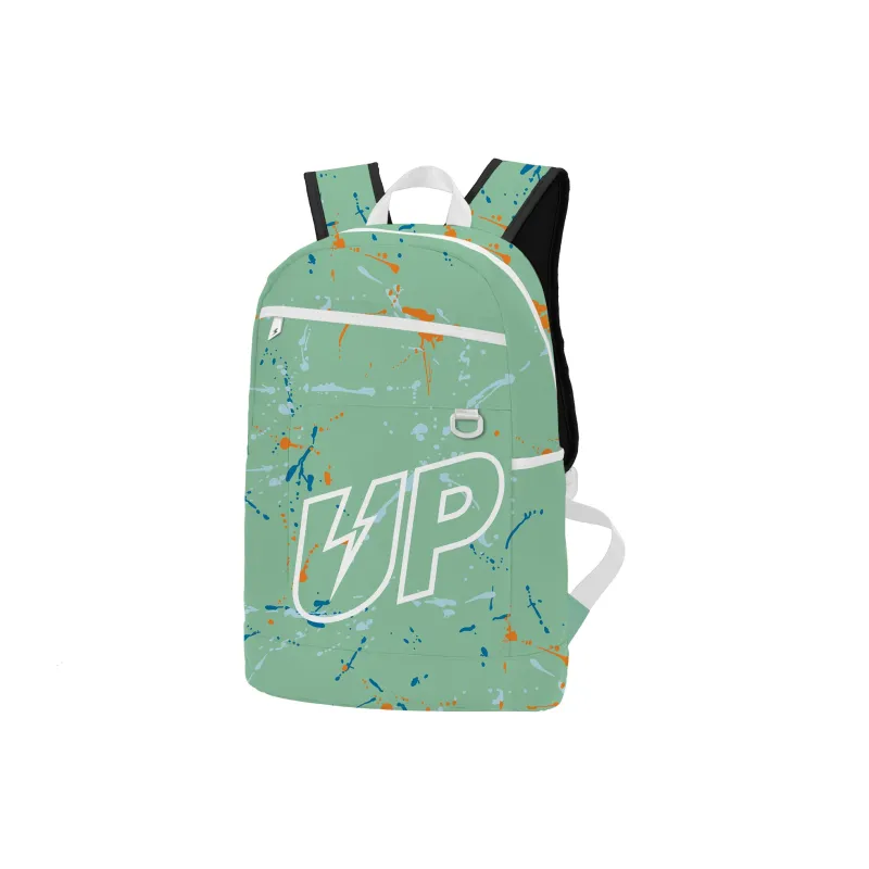 TURN UP Polyester Student Backpack Regular Unisex Green-1