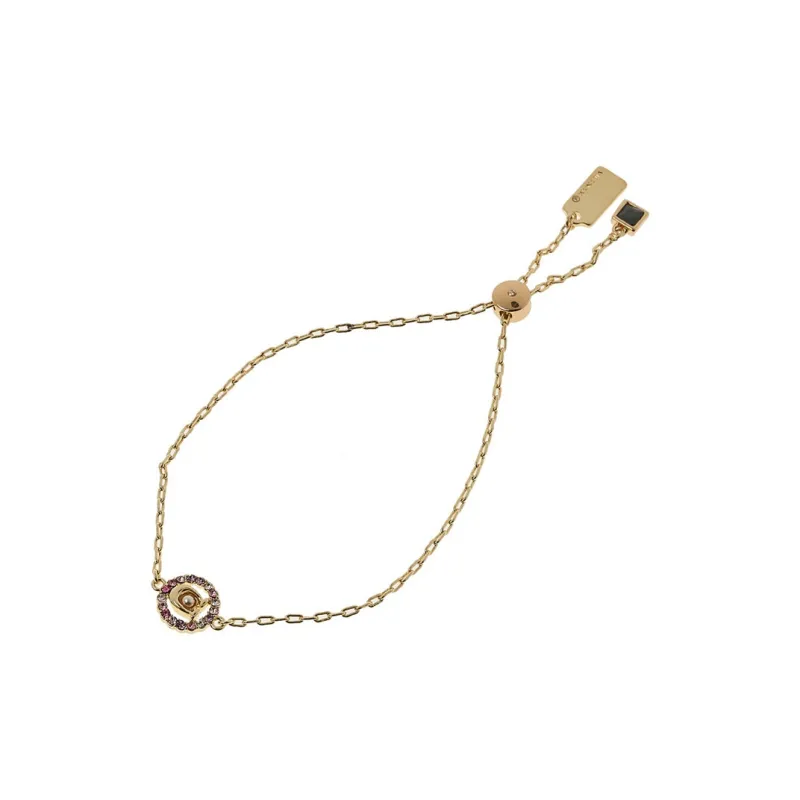 COACH Brass, Crystal Necklaces Women's Gold-1