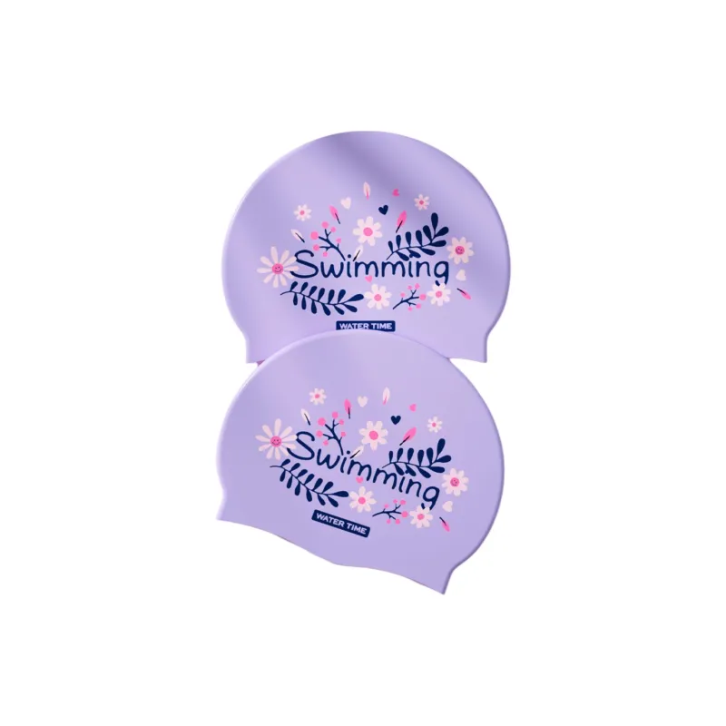 Watertime Swimming Caps Silicone Women's Purple-2