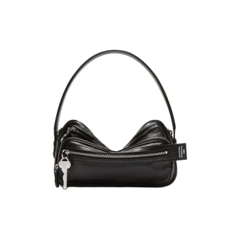 Acne Studios Calfskin One Shoulder Handbag Trumpets Women's Black