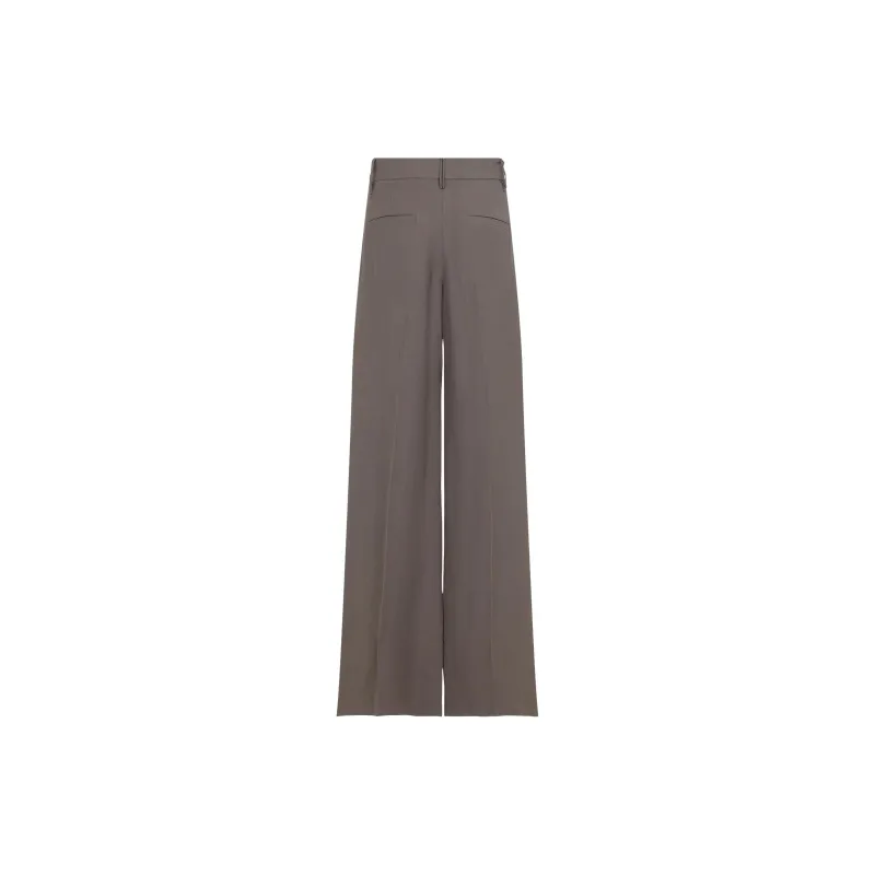 Brunello Cucinelli Fluid Twill Loose Pleated Trousers-1